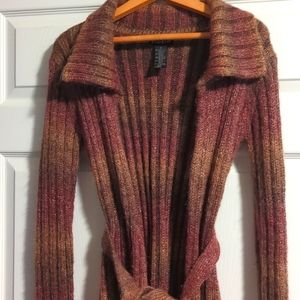 bebe long sweater 42" long size S